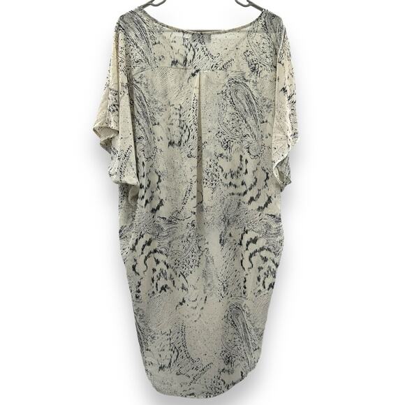 ASTR The Label Cream & Black Animal Print High‎ Low Shear Tunic Top Size S - Picture 4 of 10